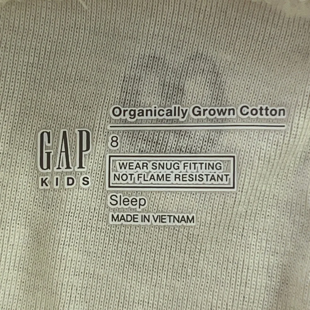 Gap Kids Size 8 Cream NYC Print Organic Cotton 2 Piece Pajama Set NWT
